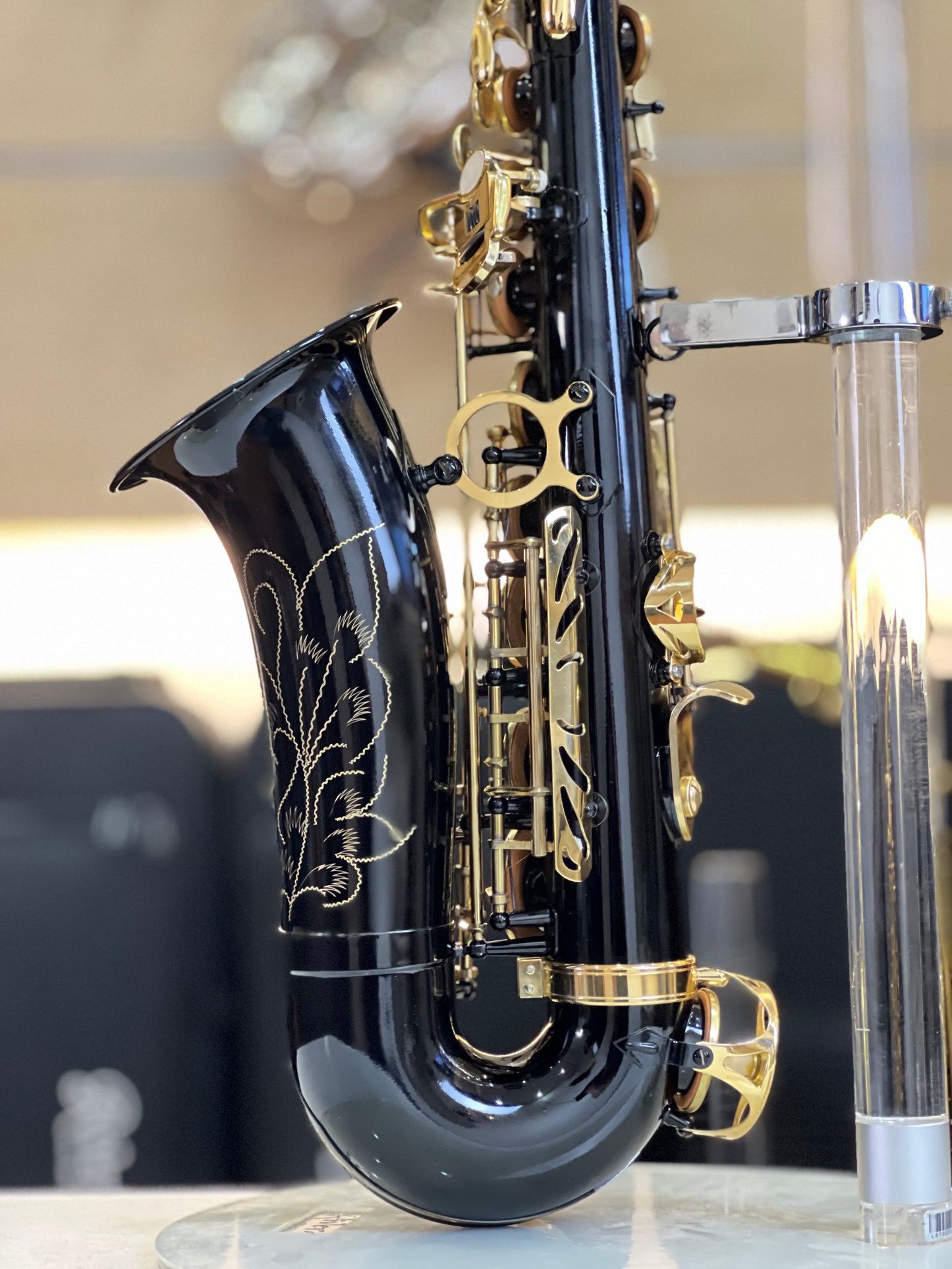 H.K Lade Alto Saxophone - Black & Gold Lacquer Finish