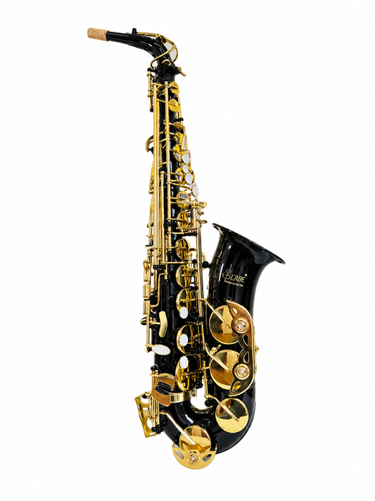 H.K Lade Alto Saxophone - Black & Gold Lacquer Finish